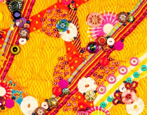 Another detail of the art quilt "Fiesta"